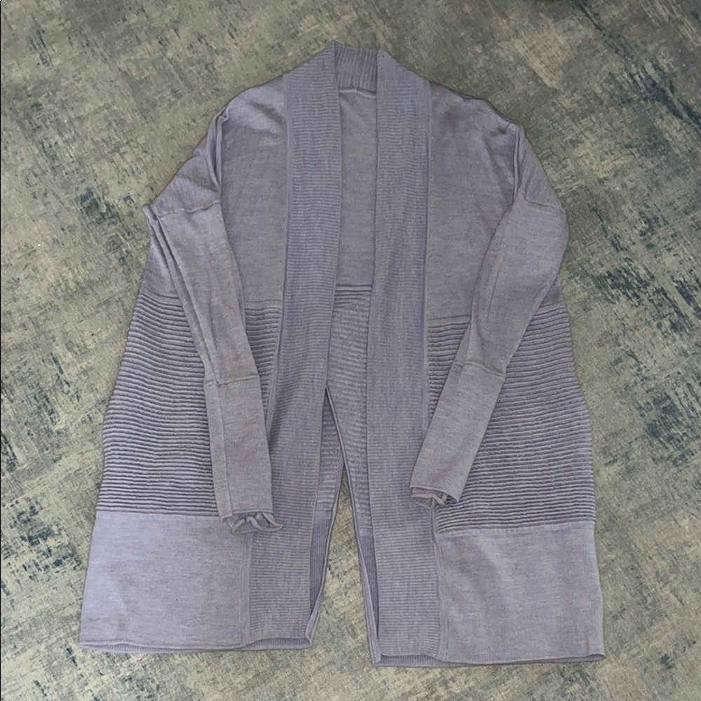 Lululemon Lavender Open Front Cardigan - Picture 2 of 4